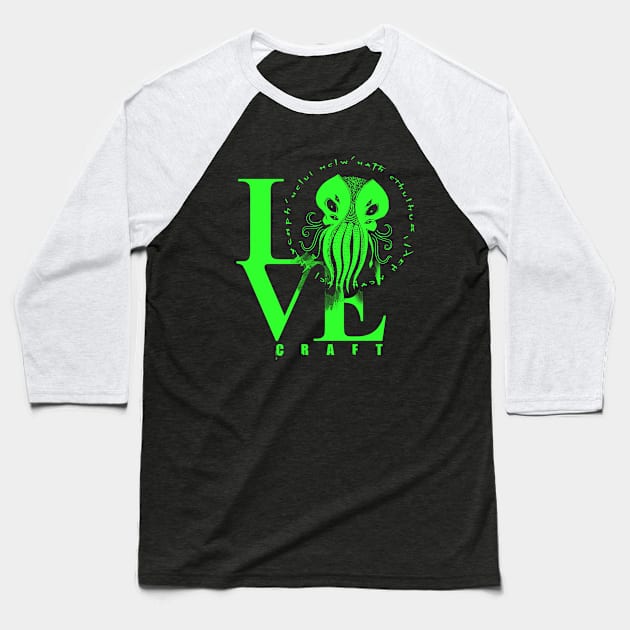 Lovecraft Baseball T-Shirt by PopShirts